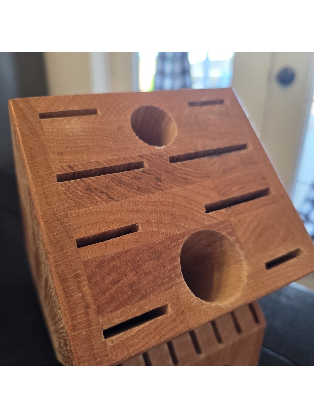 Cutco Wooden Knife Block 18 Slot 2 Hole Kitchen Knife Storage Holder Made In USA - Picture 5 of 15
